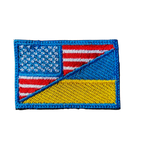USA – Ukraine Combined Flag Embroidered Patch